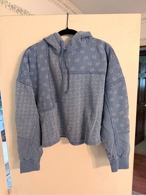 Lucky Brand Slate Blue Pullover Hoodie